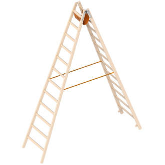 Layher 1038 Holzstehleiter 2x12 Sprossen-Beschreibung lesen