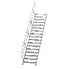 Ortsfeste Aluminiumtreppe 45° mit Handlauf