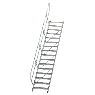Treppe 45° inkl. Handlauf, 800mm Stufenbreite, 16 Stufen-Beschreibung lesen