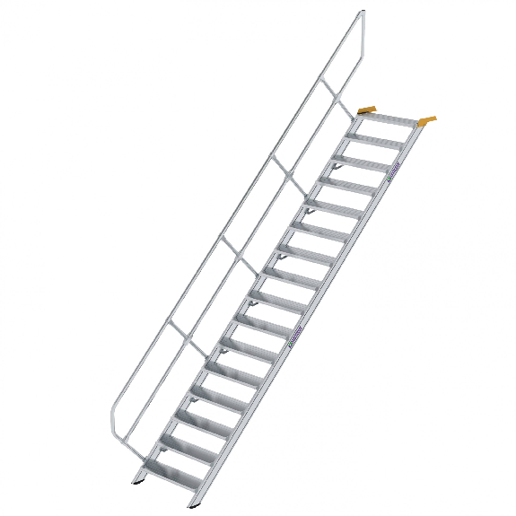 Treppe 45° inkl. Handlauf, 800mm Stufenbreite, 16 Stufen Treppe 45° inkl. Handlauf, 800mm Stufenbreite, 16 Stufen-Beschreibung lesen