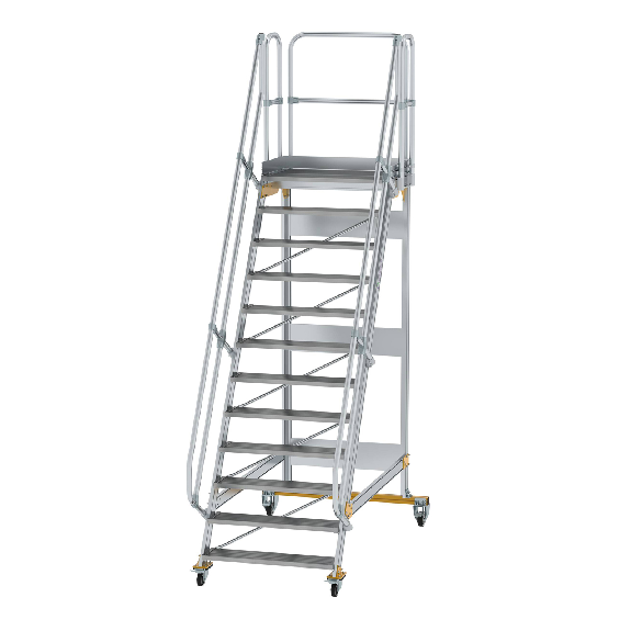 Scala a piattaforma mobile 60° Larghezza gradino 1000 mm 12 gradini-Leggi tutto