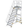 Plattformtreppe fahrbar 60° Stufenbreite 1000mm 12 Stufen