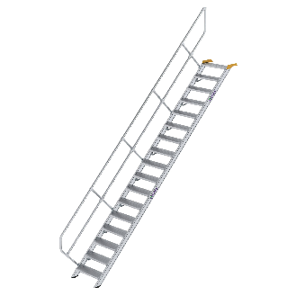 Treppe 45° inkl. Handlauf, 600mm Stufenbreite, 17 Stufen-Beschreibung lesen