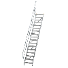 Ortsfeste Aluminiumtreppe 45° mit Handlauf