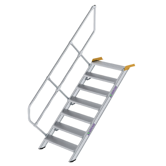 Treppe 45° inkl. Handlauf, 800mm Stufenbreite, 7 Stufen Treppe 45° inkl. Handlauf, 800mm Stufenbreite, 7 Stufen-Beschreibung lesen