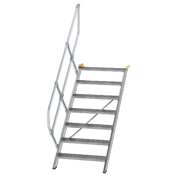 Treppe 45° inkl. Handlauf, 800mm Stufenbreite, 7 Stufen Treppe 45° inkl. Handlauf, 800mm Stufenbreite, 7 Stufen-Beschreibung lesen