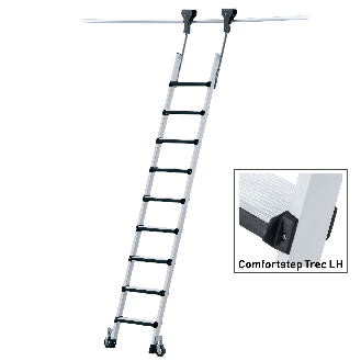 Regalleiter fahrbar Comfortstep Trec LH 9 Stufen-Beschreibung lesen