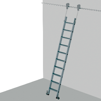 Regalleiter fahrbar Comfortstep Trec LH 9 Stufen-Beschreibung lesen