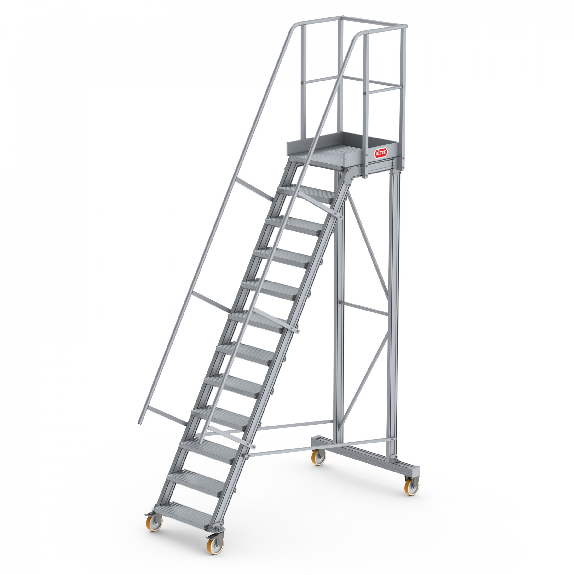 Podesttreppe fahrbar 60° 12 Stufen Podesttreppe fahrbar 60° 12 Stufen-Beschreibung lesen
