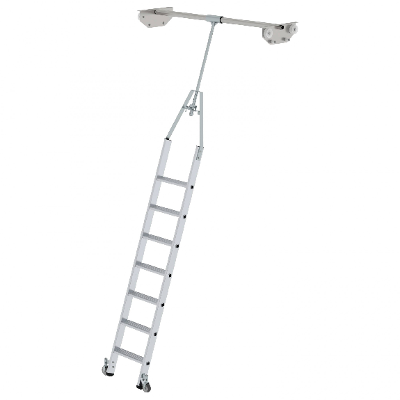 Aluminium-Regalleiter für Doppelregal drehbar 7 Stufen Aluminium-Regalleiter für Doppelregal drehbar 7 Stufen-Beschreibung lesen
