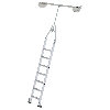 Aluminium-Regalleiter für Doppelregal drehbar 7 Stufen Aluminium-Regalleiter für Doppelregal drehbar 7 Stufen