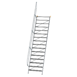 Treppe 60° inkl. Handlauf, 1000mm Stufenbreite, 16 Stufen-Beschreibung lesen