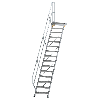 Treppe mit Plattform 45°, Handlauf, 600mm Stufenbreite, 15 Stufen Treppe mit Plattform 45°, Handlauf, 600mm Stufenbreite, 15 Stufen