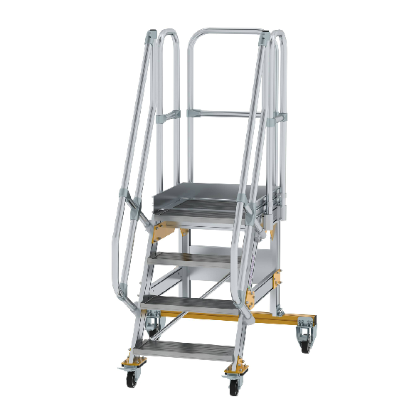 Plattformtreppe fahrbar 60° 4 Stufen-Beschreibung lesen