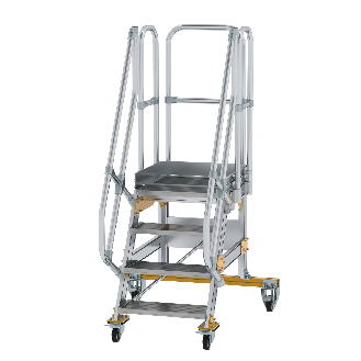 Plattformtreppe fahrbar 60° Stufenbreite 600mm 4 Stufen-Beschreibung lesen