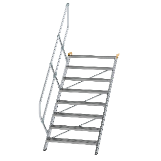 Treppe 45° inkl. Handlauf, 1000mm Stufenbreite, 8 Stufen-Beschreibung lesen