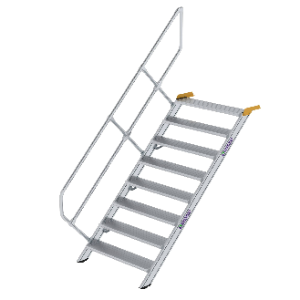 Treppe 45° inkl. Handlauf, 1000mm Stufenbreite, 8 Stufen-Beschreibung lesen