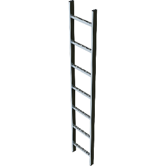 Schachtleiter 300mm lichte Breite Edelstahl, 15 Sprossen-Beschreibung lesen