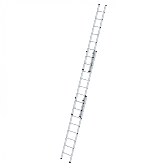 Aluminium-Schiebeleiter 3-teilig ohne Traverse 3x8 Sprossen Aluminium-Schiebeleiter 3-teilig ohne Traverse 3x8 Sprossen-Beschreibung lesen
