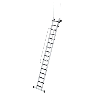 Geschossleiter 5,0m AH mit Clip-Step R13 und Handlauf 16 Stufen-Beschreibung lesen