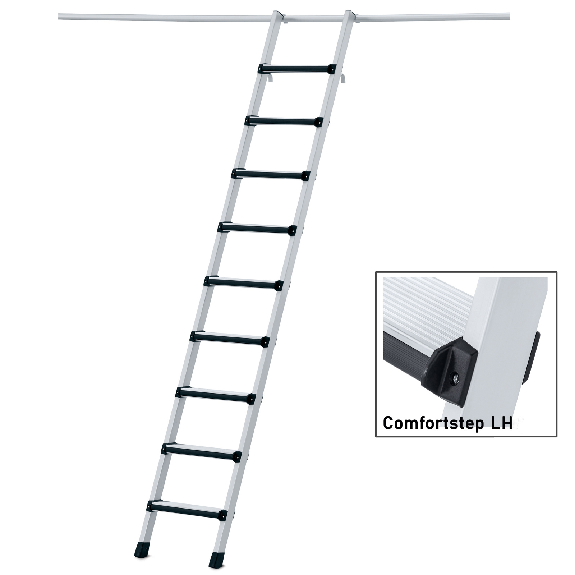 Regaleinhängeleiter Comfortstep LH mit 10 Sprossen Regaleinhängeleiter Comfortstep LH mit 10 Sprossen-Beschreibung lesen