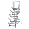 Plattformtreppe fahrbar 45° Stufenbreite 800mm 10 Stufen Plattformtreppe fahrbar 45° Stufenbreite 800mm 10 Stufen