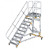 Plattformtreppe fahrbar 45° Stufenbreite 800mm 10 Stufen