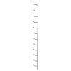Schachtleiter aus Edelstahl 300mm breit 12 Sprossen 3,36m lang