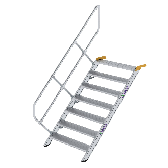 Treppe 45° inkl. Handlauf, 1000mm Stufenbreite, 7 Stufen-Beschreibung lesen