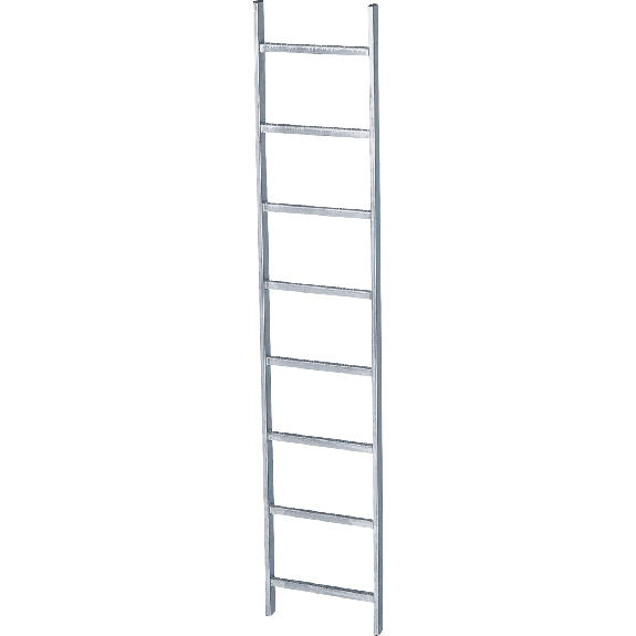 Échelle de cage ZARGES, galvanisée, 14 échelons-Leggi tutto
