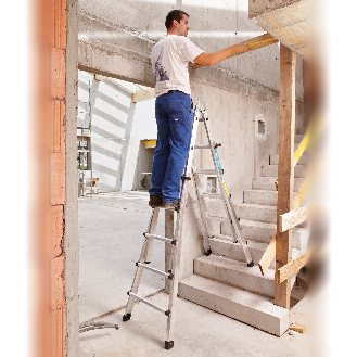 Teleskopleiter Variotec V 4x6 Sprossen-Beschreibung lesen