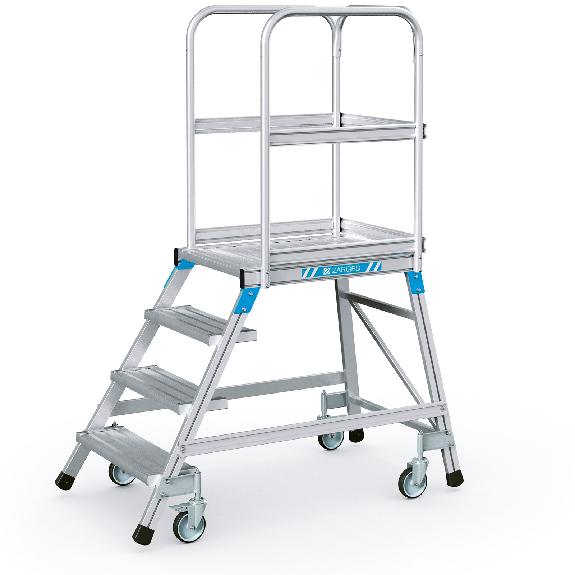 Scala mobile con 4 gradini in metallo leggero-Leggi tutto
