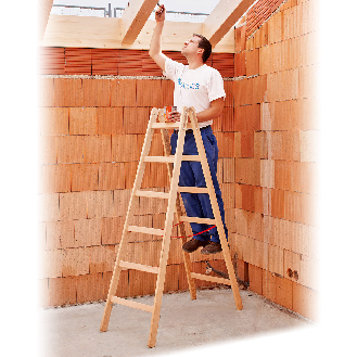 Zarges Holz Stehleiter Cresta B, beidseitig begehbar 2x10 Sprossen-Beschreibung lesen