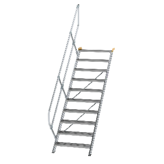 Treppe 45° inkl. Handlauf, 800mm Stufenbreite, 10 Stufen-Beschreibung lesen
