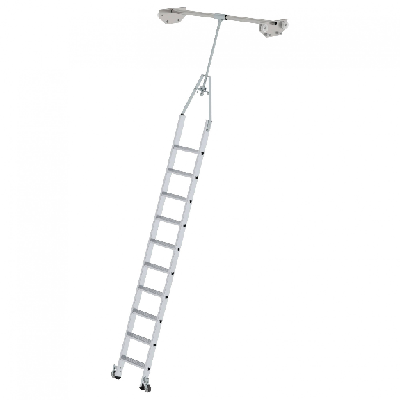 Aluminium-Regalleiter für Doppelregal drehbar 10 Stufen Aluminium-Regalleiter für Doppelregal drehbar 10 Stufen-Beschreibung lesen