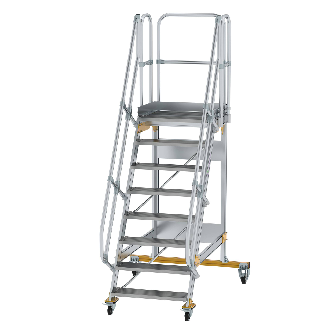 Plattformtreppe fahrbar 60° Stufenbreite 800mm 8 Stufen-Beschreibung lesen