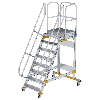Plattformtreppe fahrbar 60° Stufenbreite 800mm 8 Stufen