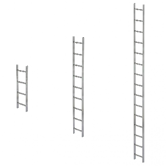 Schachtleiter aus Edelstahl 400mm breit 15 Sprossen 4,20m lang-Beschreibung lesen