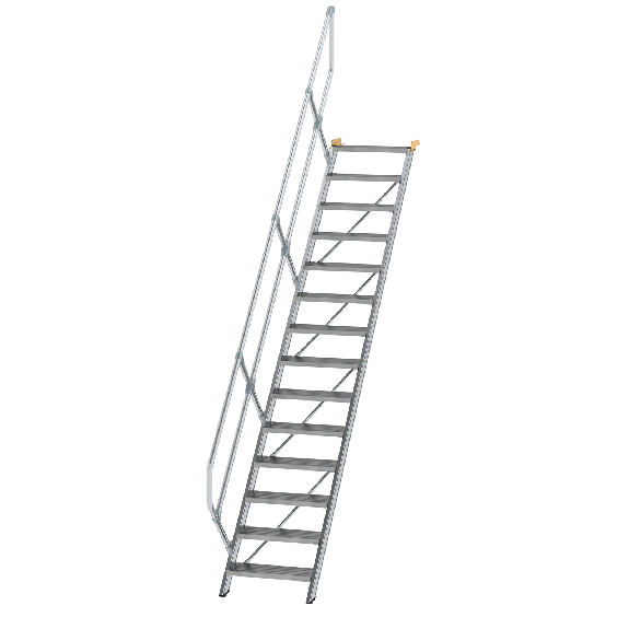 Treppe 45° inkl. Handlauf, 600mm Stufenbreite, 14 Stufen Treppe 45° inkl. Handlauf, 600mm Stufenbreite, 14 Stufen-Beschreibung lesen