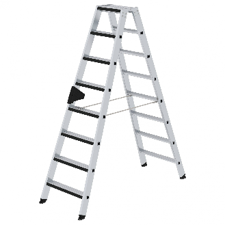 Stehleiter beidseitig begehbar mit relax-step 2x8 Stufen-Beschreibung lesen