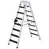 Stehleiter beidseitig begehbar mit relax-step 2x8 Stufen