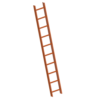 Layher 1051 Dachleiter kupferbraun 10 Sprossen-Beschreibung lesen