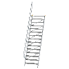 Treppe 60° inkl. Handlauf, 1000mm Stufenbreite, 15 Stufen Treppe 60° inkl. Handlauf, 1000mm Stufenbreite, 15 Stufen