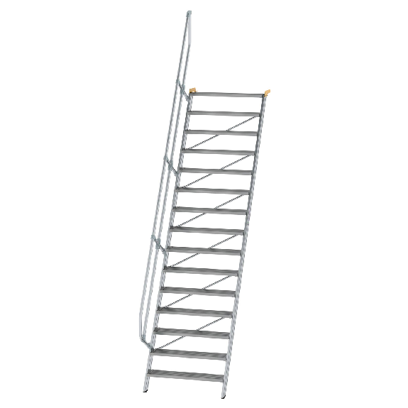 Treppe 60° inkl. Handlauf, 1000mm Stufenbreite, 15 Stufen Treppe 60° inkl. Handlauf, 1000mm Stufenbreite, 15 Stufen-Beschreibung lesen