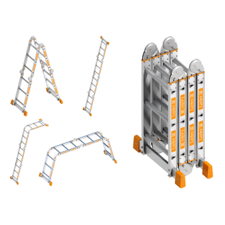 Layher Topic 1057 Kofferraumleiter 4x3 Sprossen inklusive Plattform-Beschreibung lesen
