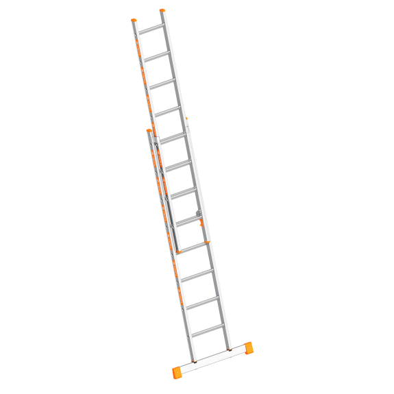 Layher Topic 1035 Schiebeleiter mit Quertraverse 2x8 Sprossen-Beschreibung lesen