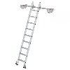 Aluminium-Regalleiter für Doppelregal 9 Stufen Aluminium-Regalleiter für Doppelregal 9 Stufen