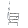 Treppe 60° inkl. Handlauf, 800mm Stufenbreite, 4 Stufen