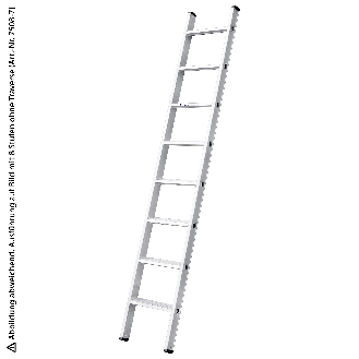 Iller Stufen-Anlegeleiter Alu Ergo Plus mit Traverse und 12 Stufen 4,39m AH-Beschreibung lesen