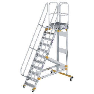 Plattformtreppe fahrbar 60° Stufenbreite 600mm 11 Stufen-Beschreibung lesen